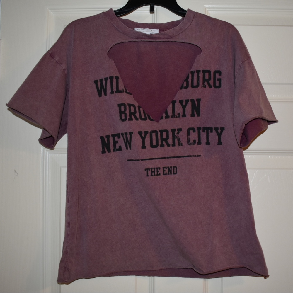 American Eagle Cut-Out Pink Top